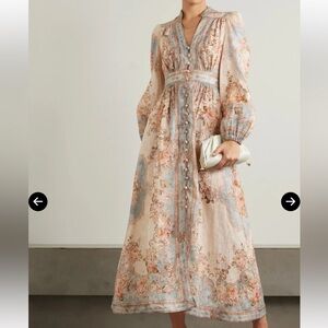 Zimmermann August Plunge Midi Dress
